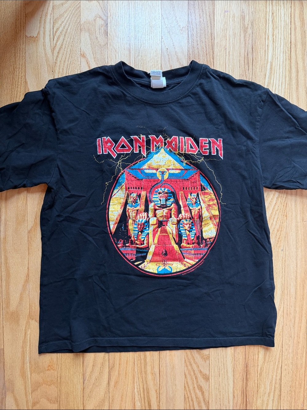 H&M Black Iron Maiden Graphic Short Sleeve Tee